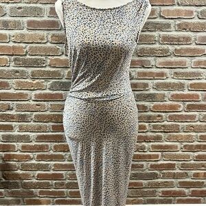 DVF Leopard Print Sleeveless Dress